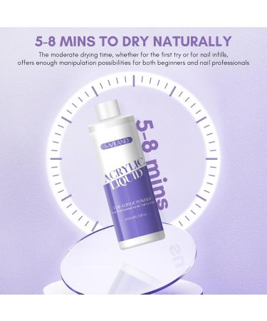 Buy Saviland EMA Monomer Acrylic Nail Liquid 8oz - Low Odor Includes Brush Size 12 Nail Forms & More | Perfect for Beginners DIY Nail Extensions - Buy Online on SooperMarket.com