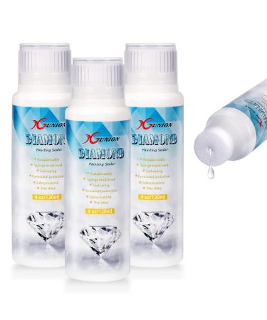 Diamond Painting Sealer 3-Pack 360ML 5D Diamond Painting Glue Sealer Diamond Art Glue Sealer Permanent Hold & Shine Effect Diamond Painting Accessories Kits for Diamond Painting and Puzzle Glue (12OZ)