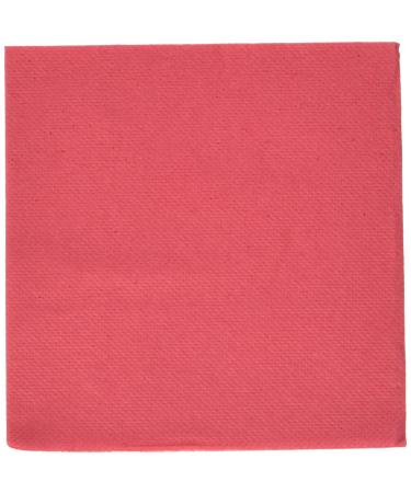 Le Nappage - paper napkierten Tex Touch - Color red - FSC -certified napkins - recyclable and biodegradable - pack with 50 red napkins size 24 x 24 cm red 25cm x 24cm