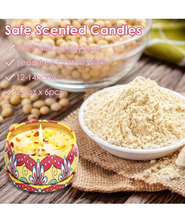 Fragrance Candle Gift Set for Women | 6 Natural Soy Wax Aromatherapy Candles - Perfect for Mother's Day Christmas Birthdays & Valentine's Day - Buy Online on SooperMarket.com