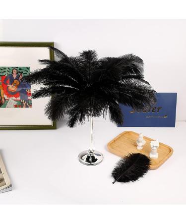 Soarer Black Ostrich Feathers Bulk - 30pcs 8-10 inch for Wedding Party Centerpieces & Home Decor - DIY Crafts (Black) - Buy Online on SooperMarket.com