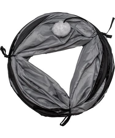 PetLike Collapsible Cat Tunnel with Peek Hole - Grey | Indoor Cat Play Toy with Ball - Buy Online on SooperMarket.com