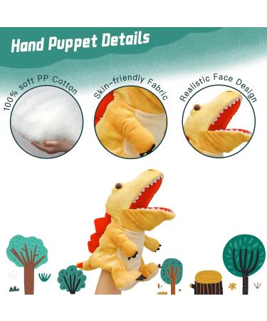 Lilizzhoumax Simulation Stegosaurus Hand Puppet Plush Toy - Interactive Dinosaur Role-Playing Toy for Kids - Buy Online on SooperMarket.com