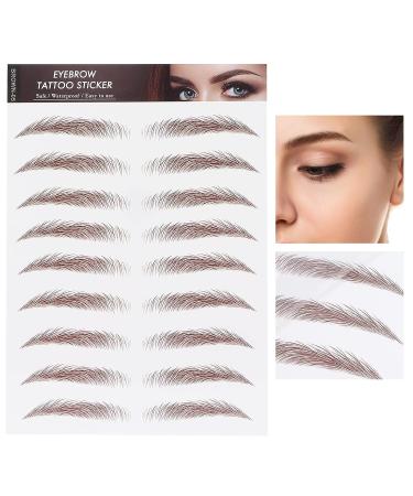 ANKROYU 10 Types Professional Eyebrow Stickers - Natural Brown Transfer Stickers for Women | Perfect Eyebrow Solution - Buy Online on SooperMarket.com