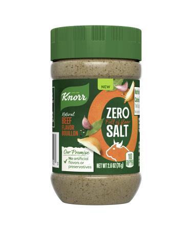 Knorr Zero Salt Powder Bouillon For Sauces, Gravies And Soups, Natural Beef Flavor Bouillon With No Artificial Flavors Or Preservatives 2.6oz