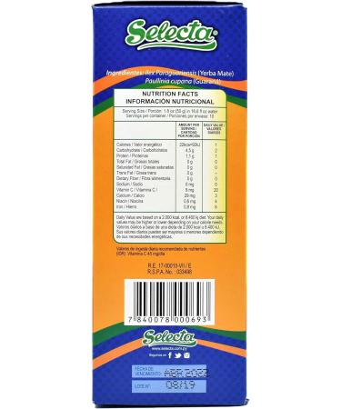 Yerba Mate Selecta Guarana Energy 500g - Buy Online on SooperMarket.com