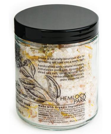 Hemlock Park Natural Essential Oil Bath Soak | Soothing Mineral Sea Salt and Botanicals | Detox & Calm 2 Jar Set - Buy Online on SooperMarket.com