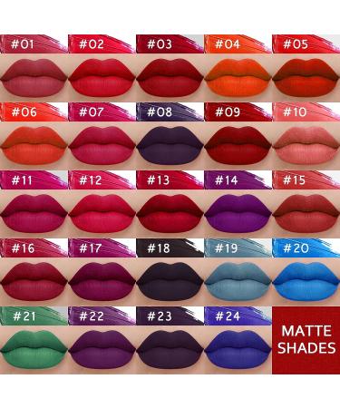 Luxsea Matte Liquid Lipstick Set - 24 Colors Waterproof Long Lasting Lip Kit - Buy Online on SooperMarket.com