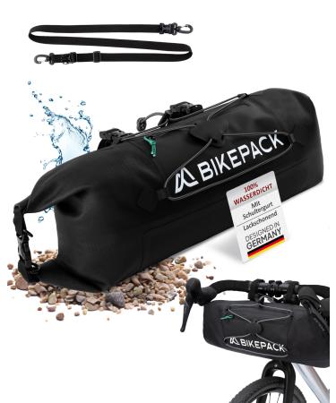 Bike pack bicycle bag handlebar - ideal handlebar pocket bike for ebike racing bike & gravel bike accessories - bicycle pocket front handlebar as a perfect bike packing bag: 100% waterproof premium materials