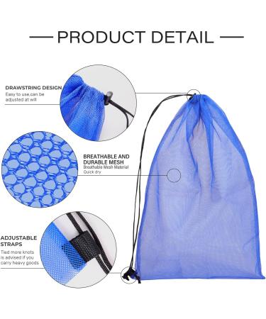 AceAcr 18x27 Mesh Gear Bag - Diving Backpack Drawstring Net Bag | Snorkel Equipment, Gym, Beach, Sports Balls, Laundry | Orange, Blue, Black - Buy Online on SooperMarket.com