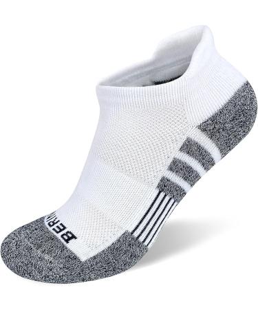 BERING Kids' Athletic Ankle Socks 6 Pairs - White Low Cut Tab for Youth Boys Girls (Large) - Buy Online on SooperMarket.com