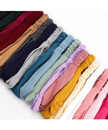 Ondder Knotted Elastic Headbands 20 Pack - Assorted Colors for Women, Work Out, Yoga, Sports - Cute Head Wrap Hair Accessories - Solid Color Series A - Buy Online on SooperMarket.com