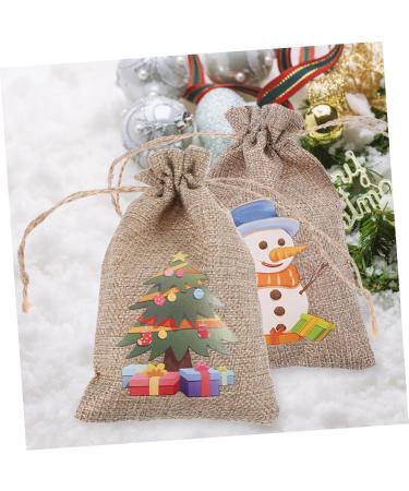 ORFOFE 1 Set Christmas Bags Holiday Bags Christmas Candy Bag Burlap Bag Pouch Snack Bag - Buy Online on SooperMarket.com