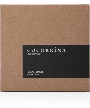 Cocorr na Clean Linen Candle - 110-Hour Burn 3 Wicks Natural Soy - Perfect Christmas Gift (1300g) - Buy Online on SooperMarket.com