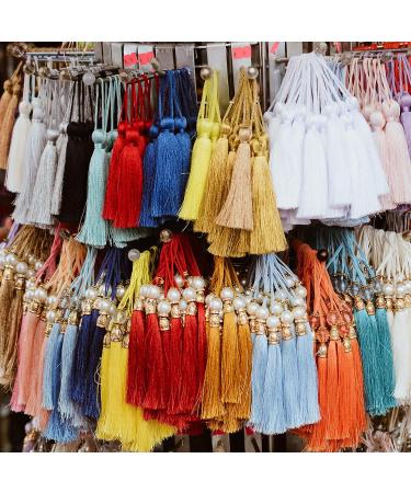 6 Rolls/12 Yards Multi-Colored Fringe Trim Lace Ribbon - DIY Sewing Crafts Curtains Decor - 4 Inch Vivid Colors - Buy Online on SooperMarket.com