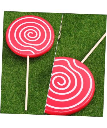 Alipis 4 Pcs Fake Lollipop Props Decor Christmas Lollipop Props Giant Prop Giant Candy Peg with Hook Realistic Candy Props Kid Toys Lollipop Cake Decorations Child Wooden Ornaments Drinks - Buy Online on SooperMarket.com