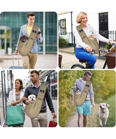 Buy Hand-Free Khaki Pet Carrier Bag - Breathable Cotton Travel Bag for Dogs & Cats - Buy Online on SooperMarket.com