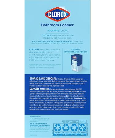 Clorox Bathroom Foamer Cleaner - Refillable Fresh Scent 1.13 Fl Oz - Household Essentials for a Sparkling Clean Home - Buy Online on SooperMarket.com