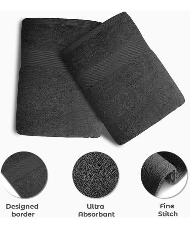 Softolle 100% Cotton Luxury Bath Towels - Set of 4 - 600 GSM, Grey, 27 x 54 inches - Buy Online on SooperMarket.com