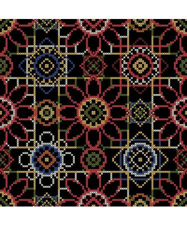 Caydo 14 Count Classic Reserve Aida Cloth Cross Stitch Fabric - 2 Pieces, 25x18 Inch Big Size, Black - Buy Online on SooperMarket.com