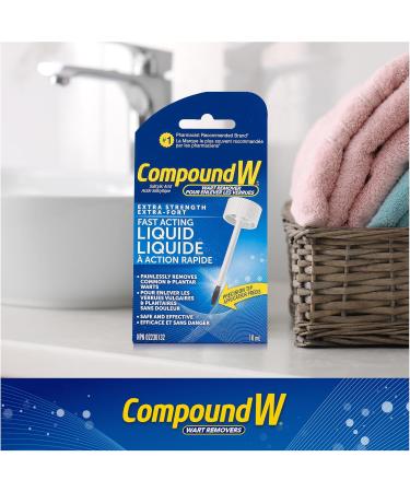 Compound W Wart Remover Extra-Strength Fast Acting Liquid Salicylic Acid - 10ml - For Treatment & Common/Plantar Wart Removal (Packaging May Vary) - Buy Online on SooperMarket.com