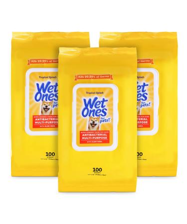 Wet Ones for Pets Multipurpose Wipes for Dogs and Puppies - Mild and Soothing Dog Grooming Wipes in Tropical Splash Scent - Wet Ones Wipes for Dogs, Puppy Wipes, Pet Wipes for Grooming 300 Count Multi Purpose