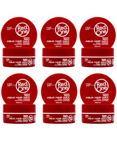 Redone aquatic hair wax red 150ml |Edge control |Ultra stop |Hair wax for men and women |Strawberry fragrance |Maximum control |6 pieces of strawberry 150 ml (6 -pack)