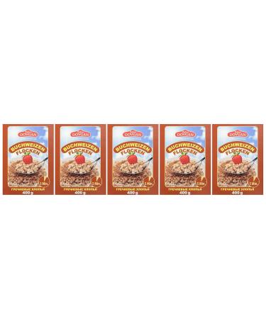 Buy Dovgan Buckwheat Flakes (5 x 400g) Healthy Gluten-Free Cereal for International Shipping - Buy Online on SooperMarket.com