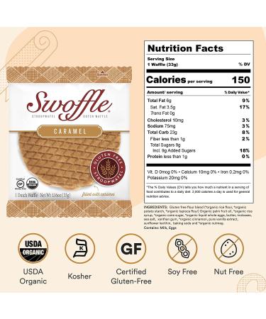 Swoffle Gluten Free Stroopwafels - 16 Pack (1.16oz each) - Buy Online on SooperMarket.com