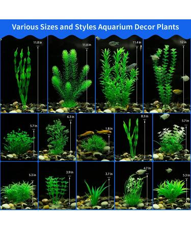Artificial Aquarium Plants 20 Pack - Green Fish Tank Decorations by MyLifeUNIT - Buy Online on SooperMarket.com