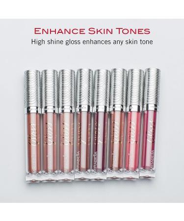 Mirabella Ultra-Hydrating Lip Gloss in Posh - Shimmering Rosy Pink | Glossy Shine Finish & Superior Color | Essential Oils for Nourished Lips - Buy Online on SooperMarket.com