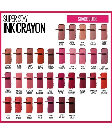 Maybelline Super Stay Ink Crayon Lipstick - Brown Nude, 0.04 oz - Longwear Matte Lip Crayon | 8Hrs Wear Time - Buy Online on SooperMarket.com
