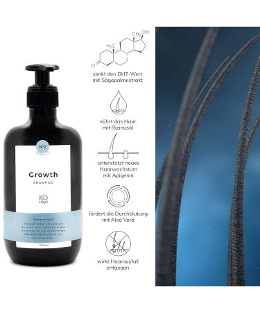 Hair Growth Shampoo with Saw Palmetto & Biotin | Reduce Hair Loss Stimulate Growth | K -Hir Clinic 250ml & 500ml - Buy Online on SooperMarket.com