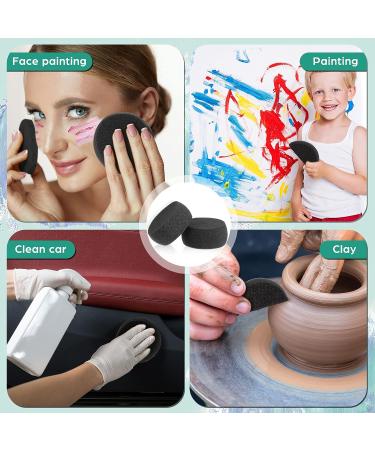 Black Face Painting Sponges - 60 Pcs Set for Makeup, Crafts, Art Work, Sculpting, Pottery, Body Painting - Buy Online on SooperMarket.com