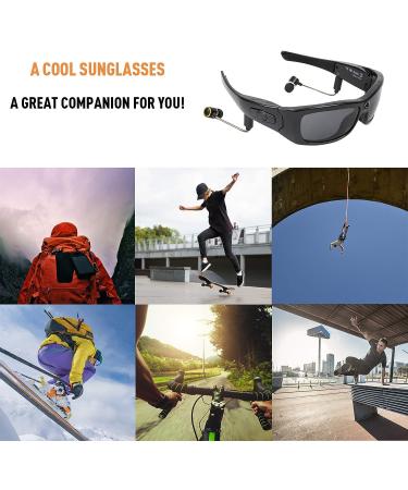 ABTOCWUK Bluetooth Sunglasses Camera - HD 1080P Video, Sports Action Camera with Polarized UV Protection Lenses - Perfect Gift for Family and Friends - Buy Online on SooperMarket.com
