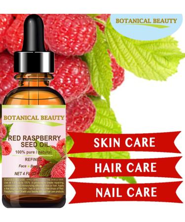 Botanical Beauty Red Raspberry Seed Oil - 100% Pure Cold Pressed Carrier Oil for Face Skin Hair Lips & Nails | 1 Fl. oz (30 ml) - International Shipping Available - Buy Online on SooperMarket.com