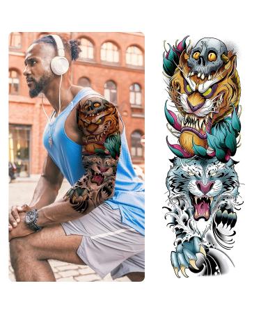 GFHIH Christmas Full Arm Temporary Tattoos for Men and Women - Waterproof & Realistic Sleeve Designs - Long Lasting Holiday Gift - 12 Sheets (L19xW7) - Buy Online on SooperMarket.com