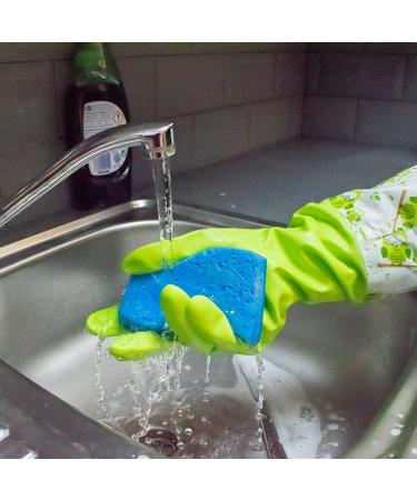 TRIXES Long Green Rubber Pond and Drain Gloves - Heavy Duty Waterproof for Household & Garden Chores - Buy Online on SooperMarket.com
