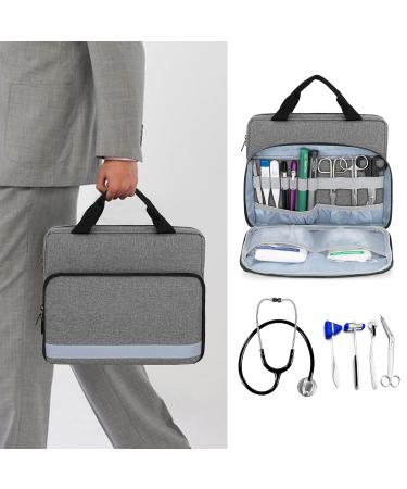 Trunab Padded Stethoscope Case Small First Aid Kit Bag Empty Hold Two Stethoscopes Compatible with 3M Littmann/MDF/ADC Ideal for Home Car Camping and Hiking Grey - Buy Online on SooperMarket.com