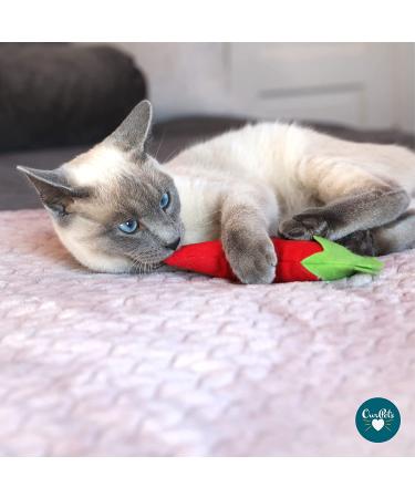 OurPets 100% North American Catnip Filled Cat Toys - Interactive Cat Toy for Indoor Cats & Kittens - Chew Toy & Catnip Toys for Cats - Great for Catnip Lovers - Hot Stuff! - Buy Online on SooperMarket.com