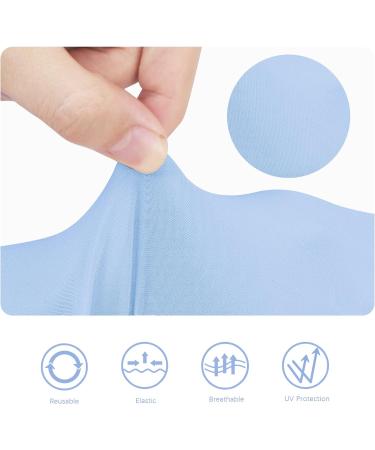 Arqumi UV Gel Nail Lamp Dryer Protection Gloves - 2 Pairs | Gel Manicure Fingerless Anti-UV Gloves for Nail Art - Cyan - Buy Online on SooperMarket.com