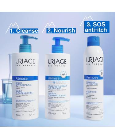Uriage X mose SOS Anti-Itch Mist 200ml - Dry Skin Prone to Atopy - Soothes In Less Than 60 Seconds ! Instant Itch Relief & Long Lasting Hydration - With Shea Butter & Illipe Oil - Quick Application - Buy Online on SooperMarket.com