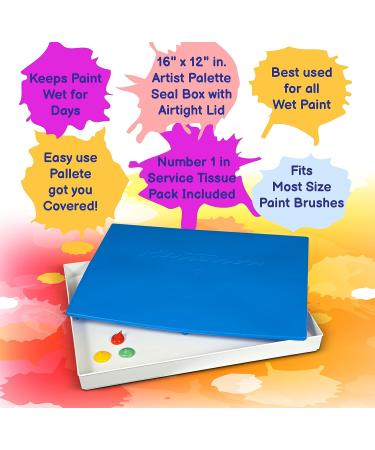 Masterson Sta-Wet Paint Palette 16x12 with Airtight Lid - Keeps Oil Based Paint Fresh for Days | Artist Palette Seal Box for Best Results - Buy Online on SooperMarket.com