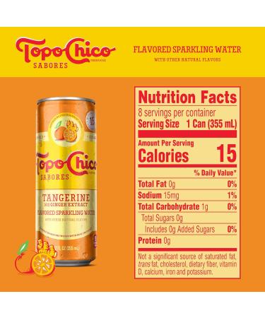 Buy Topo Chico Tangerine with Ginger Extract 12oz 8pk - Refreshing Sparkling Water | International Shipping Available - Buy Online on SooperMarket.com