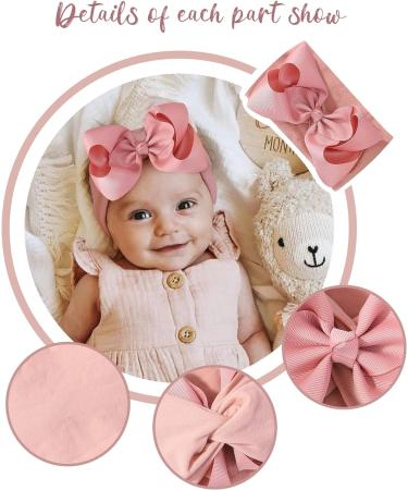 20pcs Baby Headbands Grosgrain Ribbon Bows Girls Headbands Elastic Nylon Hairbands - Hair Accessories for Newborns, Infants, Toddlers, Kids - 6 Inches - Buy Online on SooperMarket.com