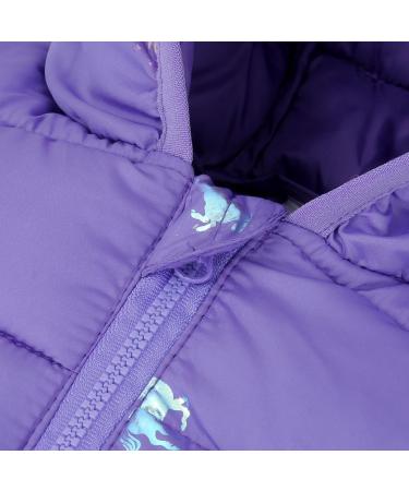 Kids Winter Hooded Puffer Jacket - Purple, 4-5 Years | Toddler Waterproof & Lightweight Coat for Boys & Girls - Buy Online on SooperMarket.com
