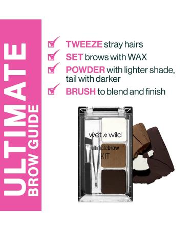 Buy Wet n Wild Ultimate Brow Set - Dark Brown 0.09 oz | Perfect Eyebrow Kit - Buy Online on SooperMarket.com