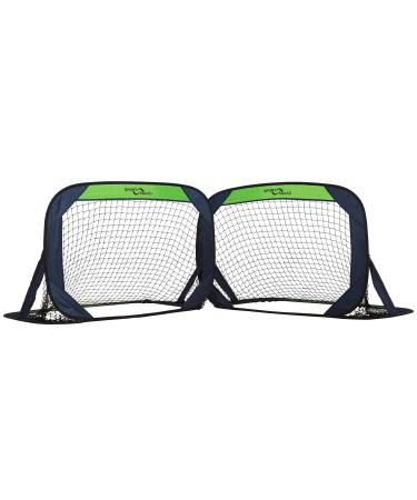Sport Squad Portable Soccer Goal Net Set - Set of Two 4' Pop Up Training Soccer Goals with Compact Carrying Case - Easy Assembly and Compact Storage - Great for Kids and Adults