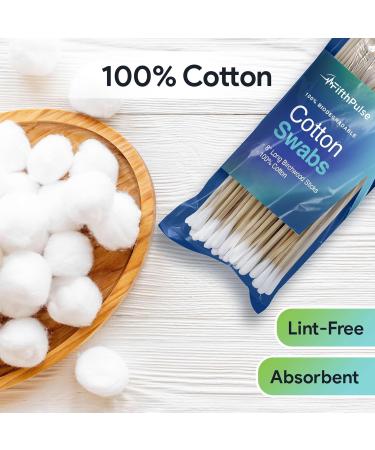 Buy 50 Biodegradable Long Cotton Swabs - Eco-Friendly 8 Inch Q Tips for Eyes Ears & Makeup - Lint Free Birchwood & Cotton - Buy Online on SooperMarket.com