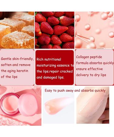 Lip Sleeping Mask Lip Mask Overnight Strawberry Lip Masks Skincare Lip Oils Lip Moisturiser for Dry Chapped Peeling Cracked Lips Fades Lip Lines Lip Balm Locks In Moisture Lip Care 20g-Strawberry01 - Buy Online on SooperMarket.com